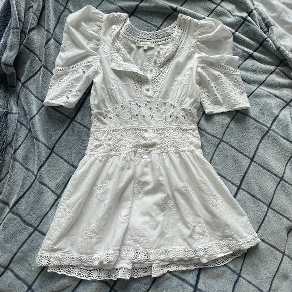 SOLD Love Shack Fancy Divine Dress in White - Picture 5 of 5